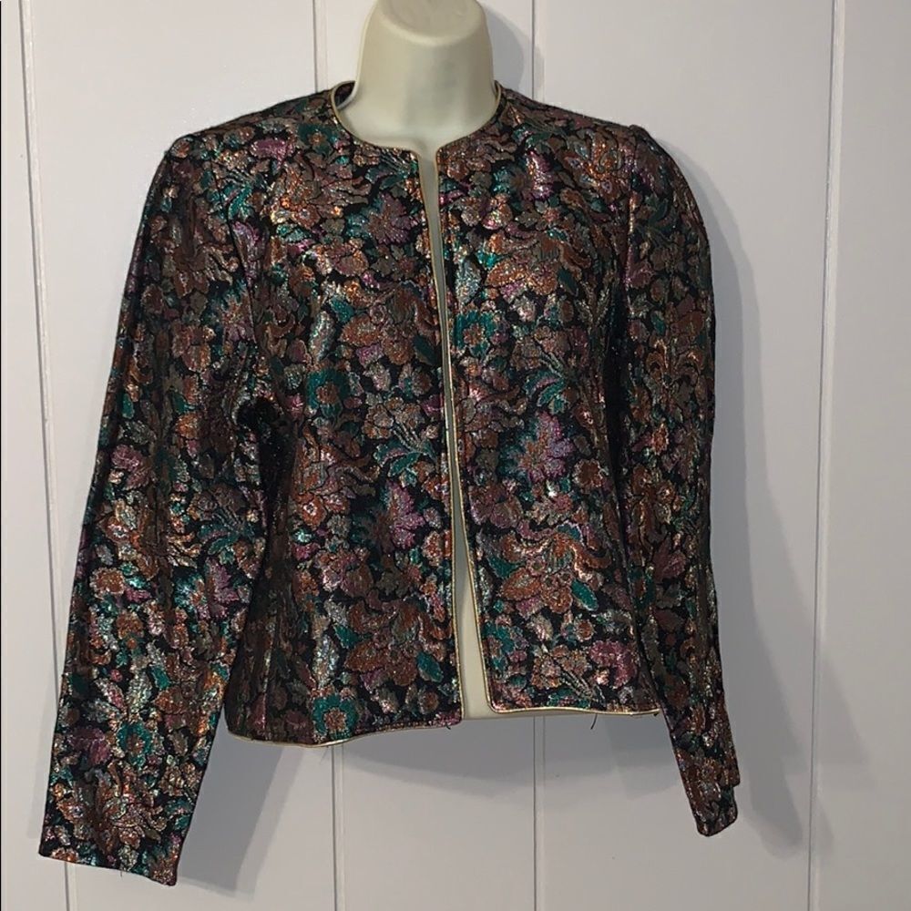‎Vtg Denise Fashions sparkly brocade jacket